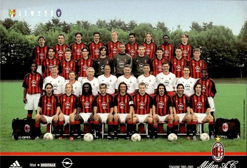 Cartolina squadra milan c - cartolina,